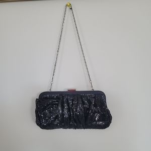 PINK and Tlx Black Sequin Clutch Evening Bag